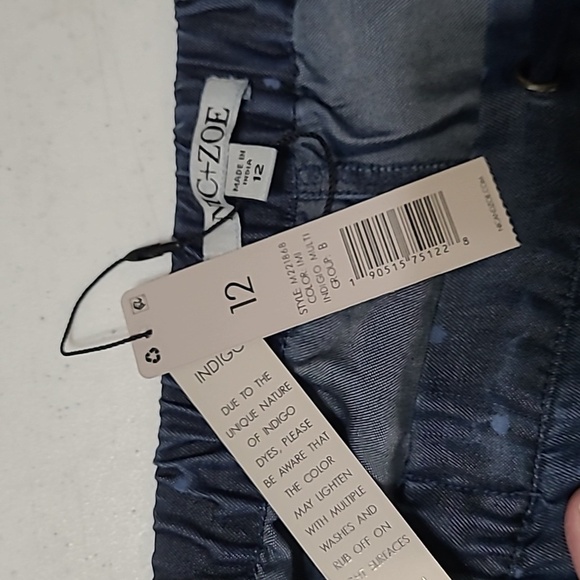 NWT NIC+ZOE Blue Polka Dot Pullon Pants size 12 - Picture 4 of 11